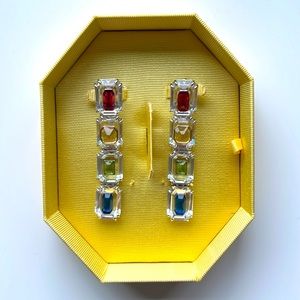 Gorgeous Swarovski clip earrings with oversized crystals.